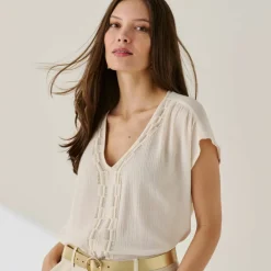 Blouse fluide broderies fantaisie