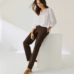 Blouse macramé manches 3/4