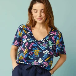 Blouse manches courtes Spécial Petites crêpe imprimé