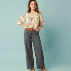 Blouse Spécial Petites avec macramé et manches 3/4