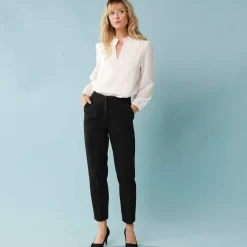 Blouse unie spécial Petites plis piqués, doublée