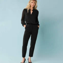 Blouse unie spécial Petites plis piqués, doublée