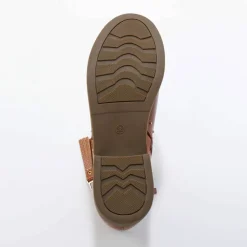 Boots bi-matière, zippées et cloutées