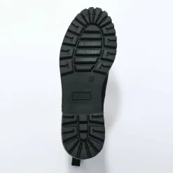 Boots chelsea croûte de cuir, semelle crantée épaisse