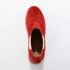 Boots chelsea croûte de cuir, semelle crantée épaisse
