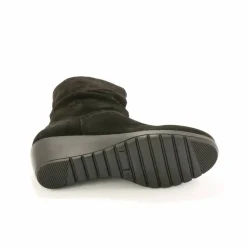 Boots compensées en cuir