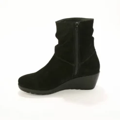 Boots compensées en cuir