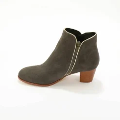 Boots cuir liseré doré