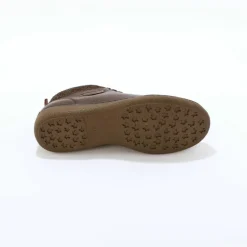 Boots détente lacées et zippées en cuir