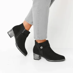 Boots en cuir à talon