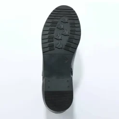 Boots élastiquée zippée, chaîne dorée