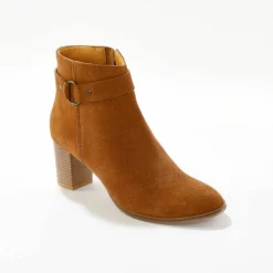 Boots à talon, cuir suédé
