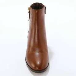 Boots zippées en cuir