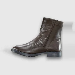 Botillons zippés cuir fourrés laine - jusqu'au 46