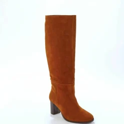 Bottes en cuir suédé