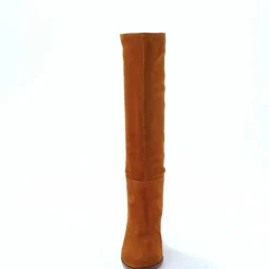 Bottes en cuir suédé