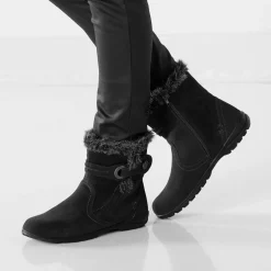 Bottines effet suédine fourrées