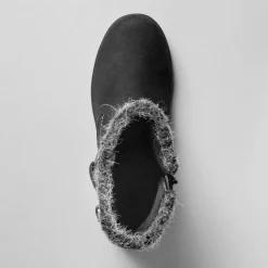 Bottines effet suédine fourrées