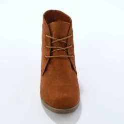 Bottines lacées à talon fantaisie