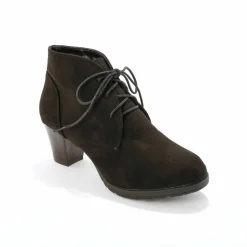 Bottines lacées à talon fantaisie