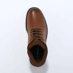 Bottines montantes à lacets cuir et velours