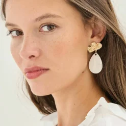 Boucles d'oreilles "trèfle" et pétale