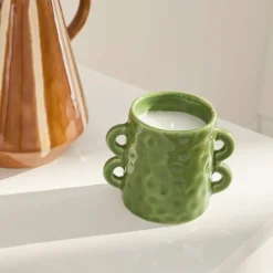 Bougie céramique verte