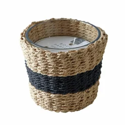 Bougie parfumée et panier tressé