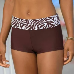 Boxer de bain modulable imprimé zèbre