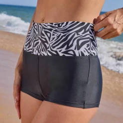 Boxer de bain modulable imprimé zèbre