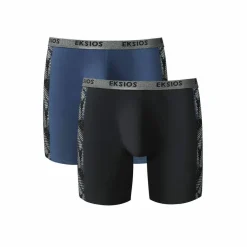 Boxer long imprimé côté coupe short - lot de 2