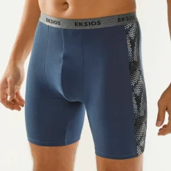 Boxer long imprimé côté coupe short - lot de 2