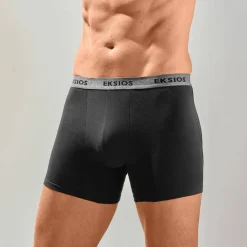 Boxer uni mi-long - lot de 3