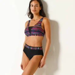 Brassière de bain post opératoire sans armatures imprimé ligne Brésilien
