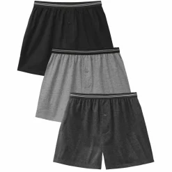 Caleçon flottant jersey coton uni - lot de 3