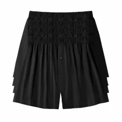 Caleçon flottant ouvert uni - lot de 4