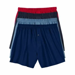 Caleçon flottant ouvert uni - lot de 4