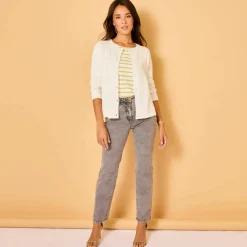 Cardigan boutonné, coton mélangé