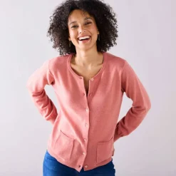 Cardigan boutonné, laine d'agneau