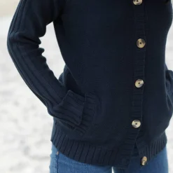 Cardigan boutonné maille fantaisie
