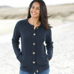 Cardigan boutonné maille fantaisie