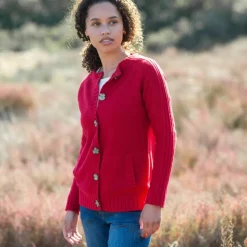 Cardigan boutonné maille fantaisie