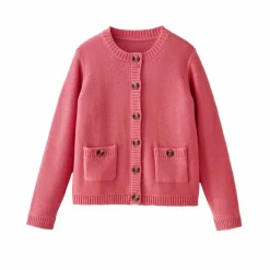 Cardigan uni boutonné à poches