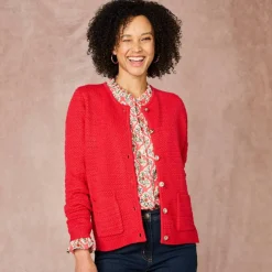 Cardigan uni maille fantaisie