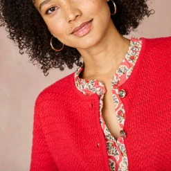 Cardigan uni maille fantaisie