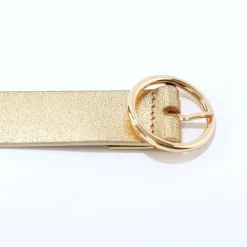 Ceinture en cuir, boucle ronde