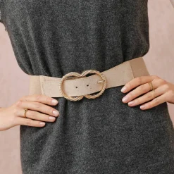 Ceinture élastiquée double boucle