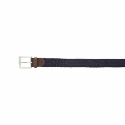 Ceinture tressée extensible finitions cuir