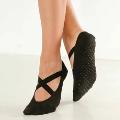 Chaussettes ballerines antidérapantes spéciales yoga - lot de 2