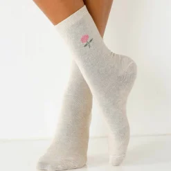 Chaussettes imprimées "rose" - lot de 7 paires